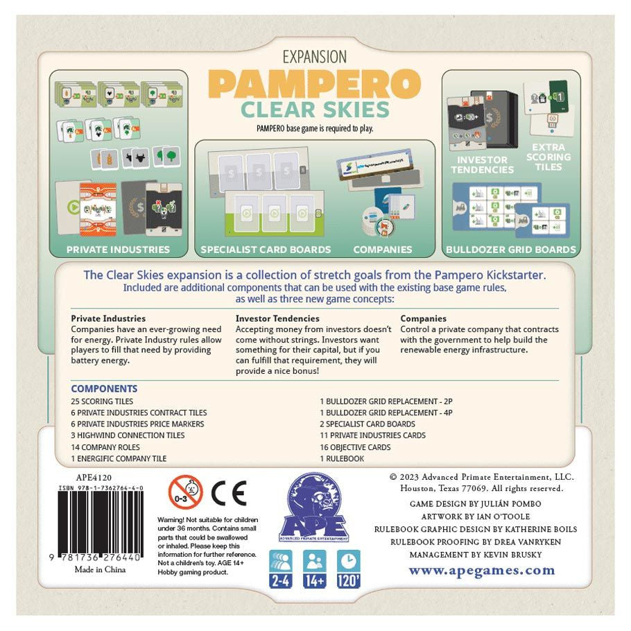 Pampero: Clear Skies rear cover