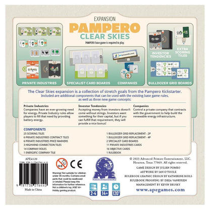 Pampero: Clear Skies rear cover