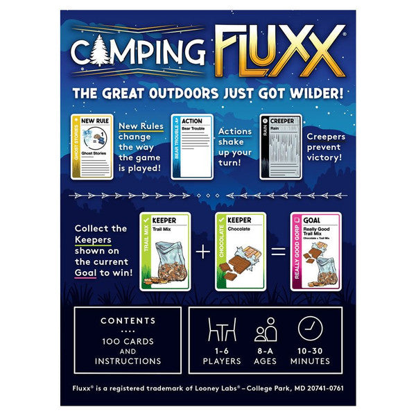 Camping Fluxx back of box