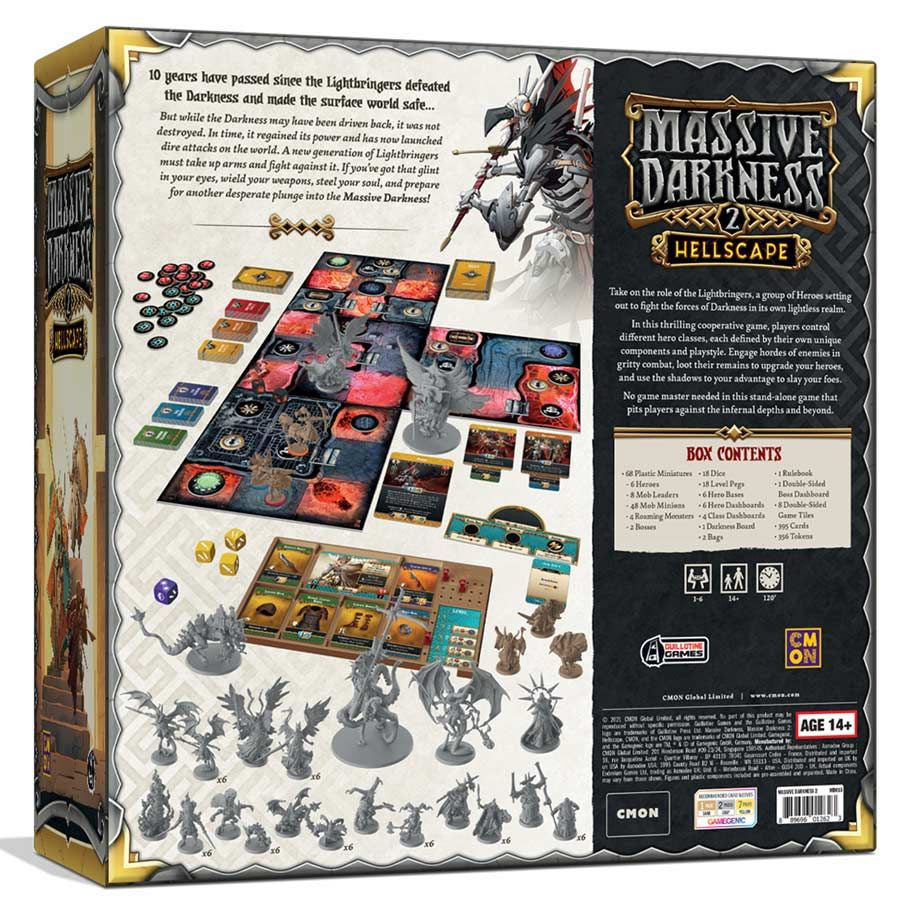 Massive Darkness 2: Hellscape rear cover