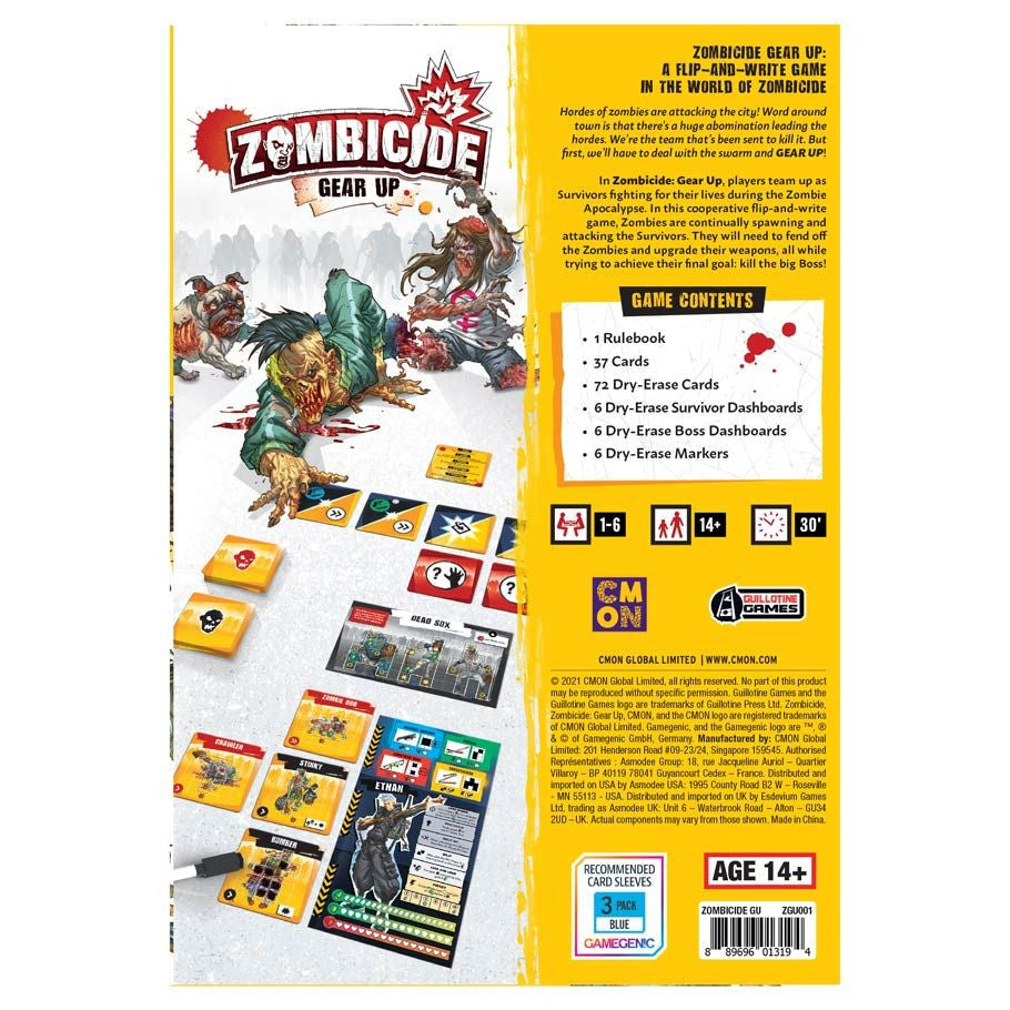 Zombicide Gear Up rear cover