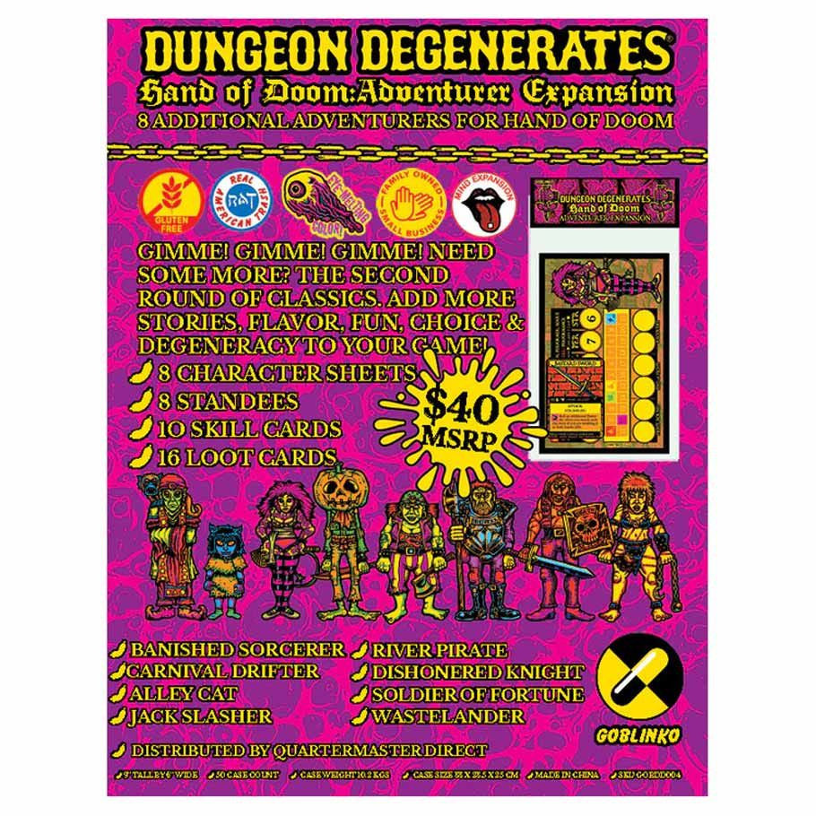 Dungeon Degenerates: Adventurers expansion
