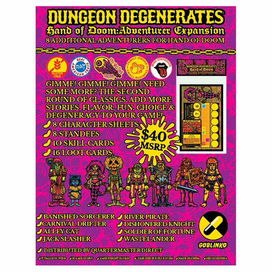 Dungeon Degenerates: Adventurers expansion