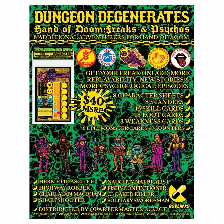 Dungeon Degenerates: Freaks Psychos Expansion