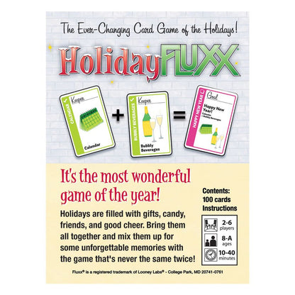 Holiday Fluxx back of box