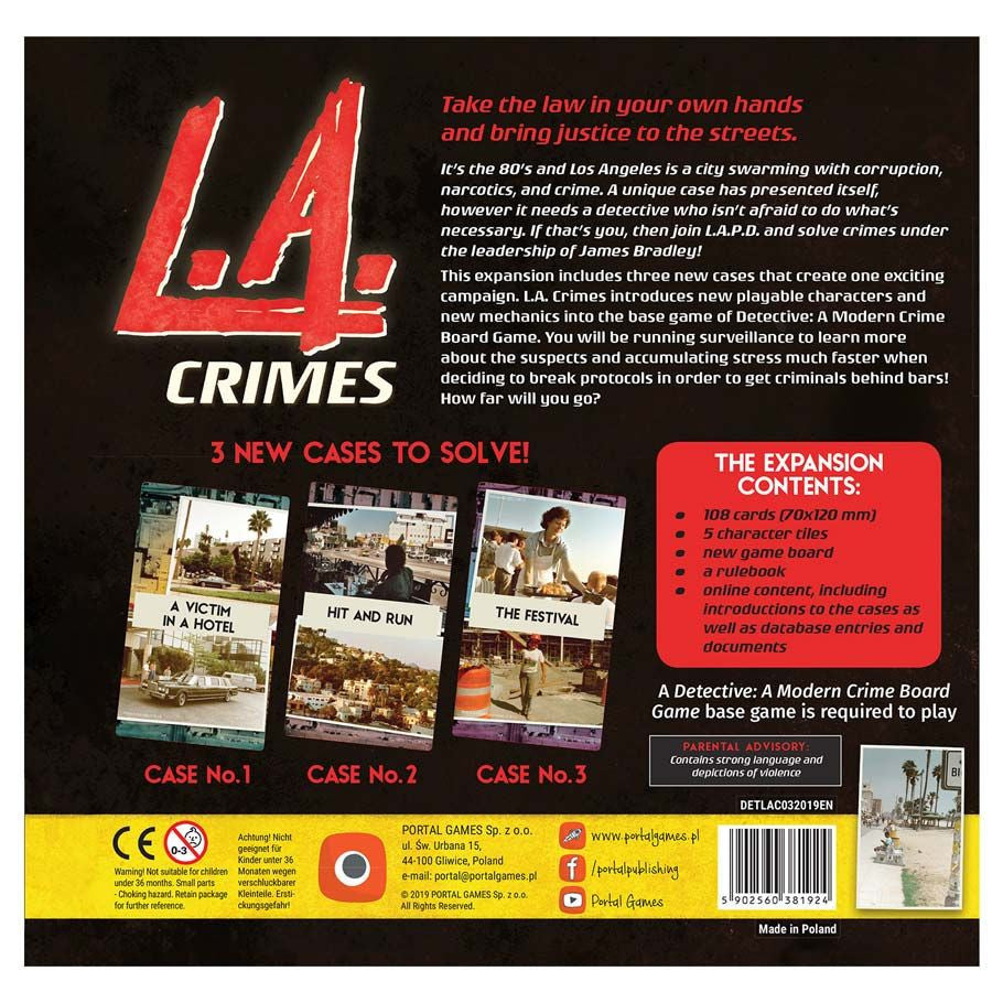 Detective: L.A. Crimes rear cover