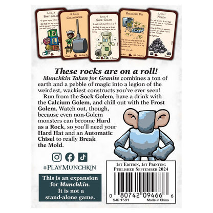 Munchkin: Taken for Granite rear cover