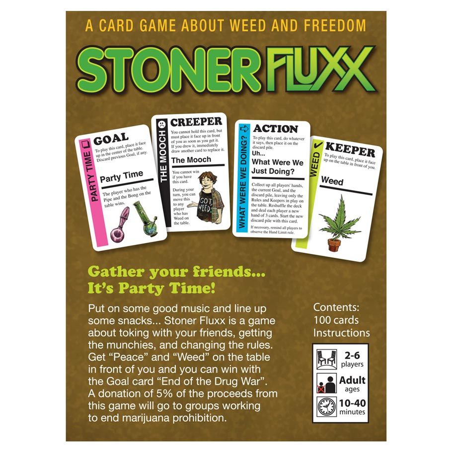 Stoner Fluxx back of box